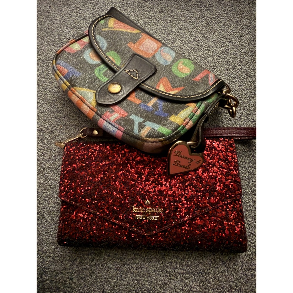 Kate Spade + Dooney & Bourke Wristlet Bundle | Glitter + Multicolor Set